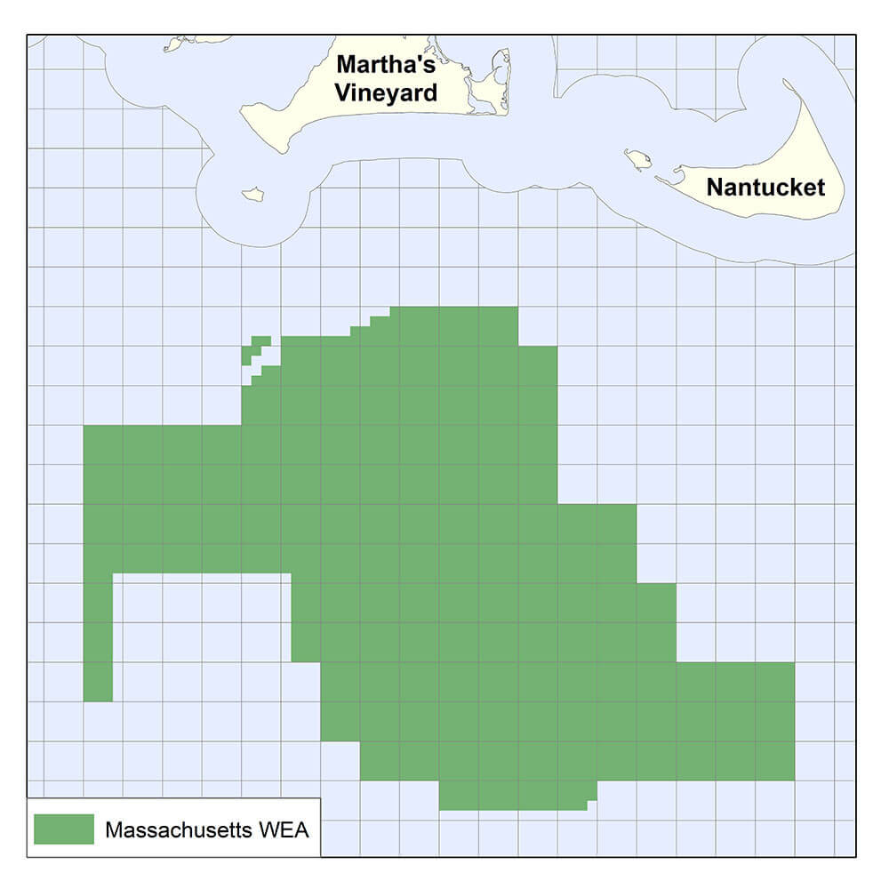 Map showing the location of the offshore wind farm