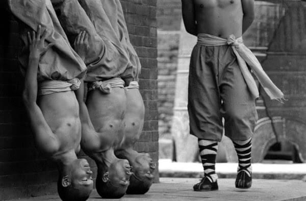 monks training their bones and muscles