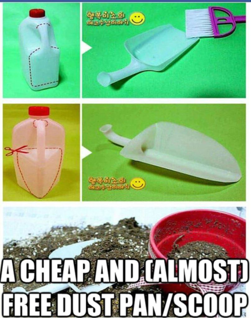 A cheap and almost free dust pan / scoop