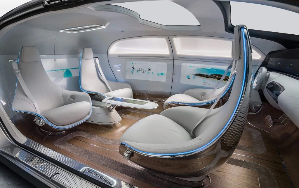 Seats and interior of the Mercedes F 015