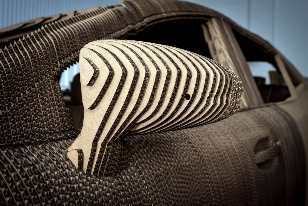 Cardboard side mirrors