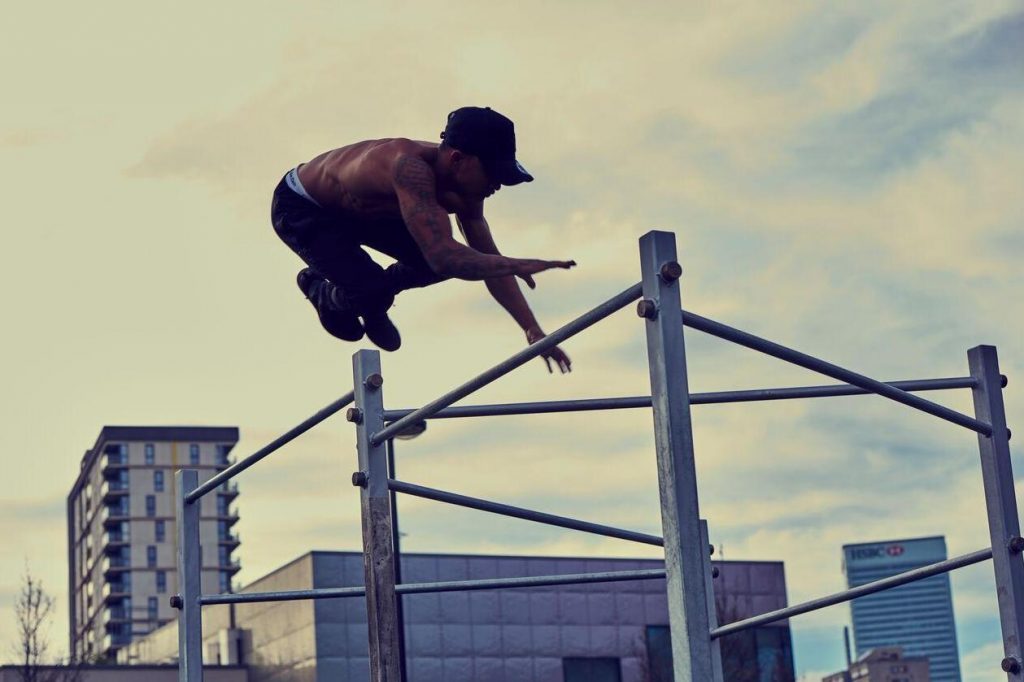 The first callisthenics gym made out of knives
