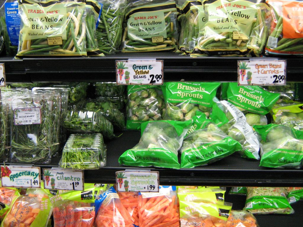 Trader Joe's products with plastic packaging