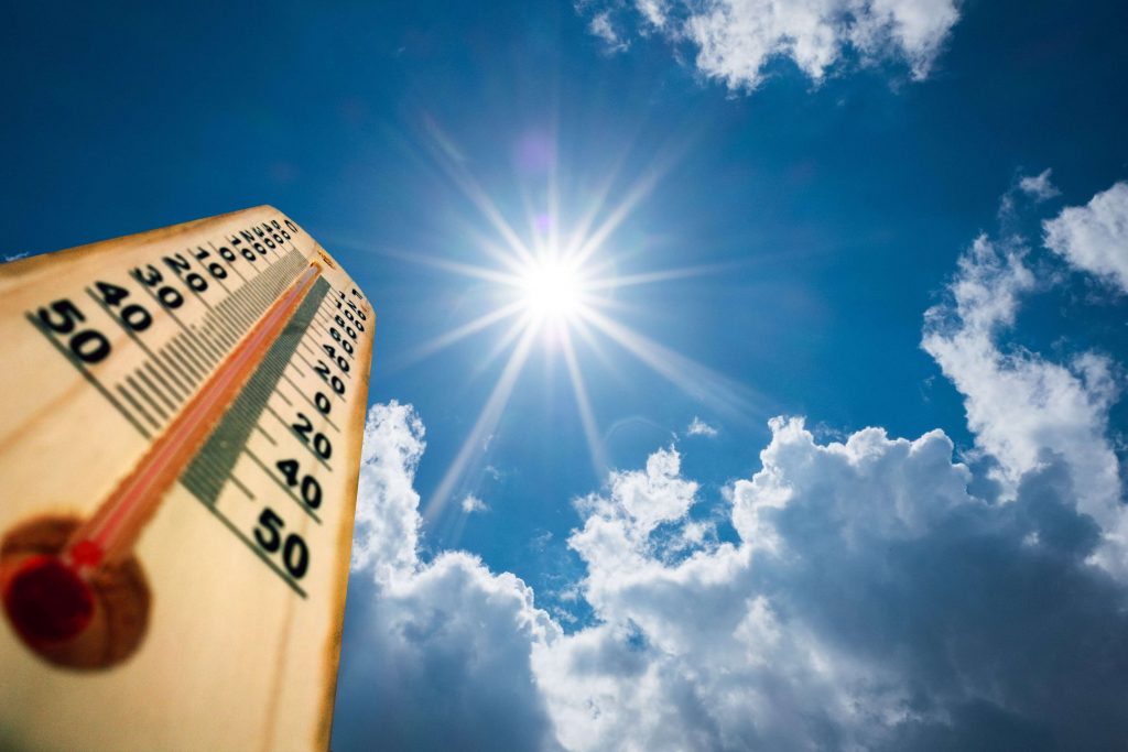 Rising temperatures from global warming