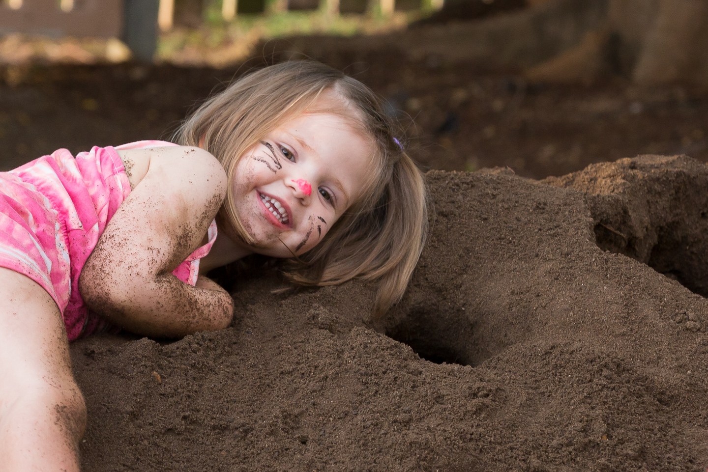 Child playing in the dirt