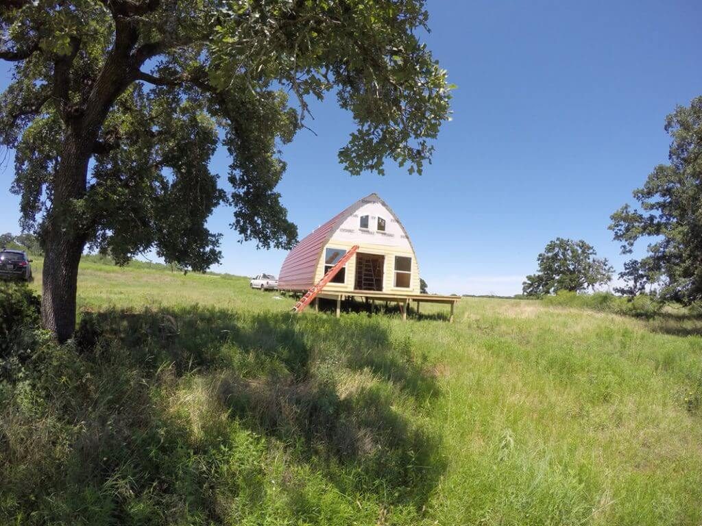 Cabin house in the countryside