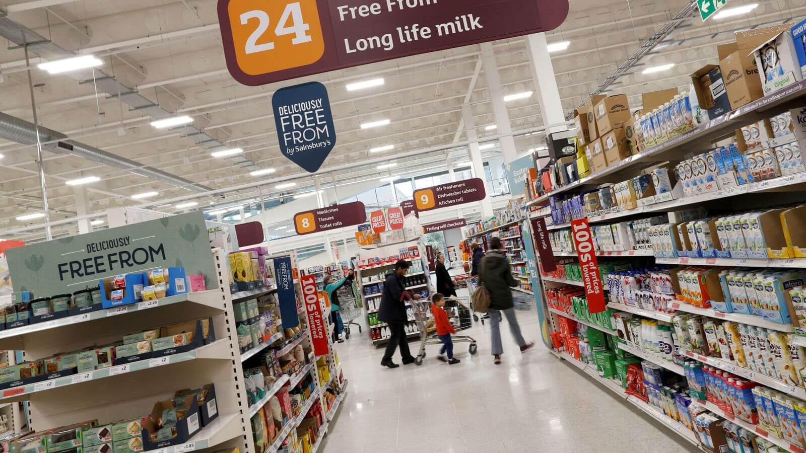 Sainsbury's supermarket reducing plastic waste