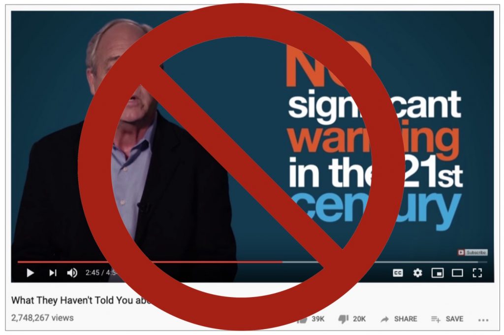 Youtube has adverts of over 100 brands playing before or during climate misinformation videos