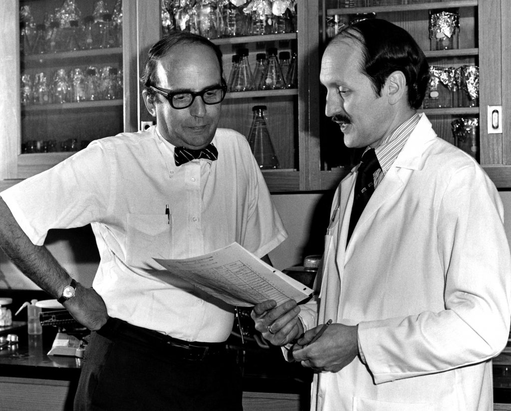 Medical workers in black and white