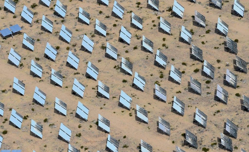 Solar farm in the desert