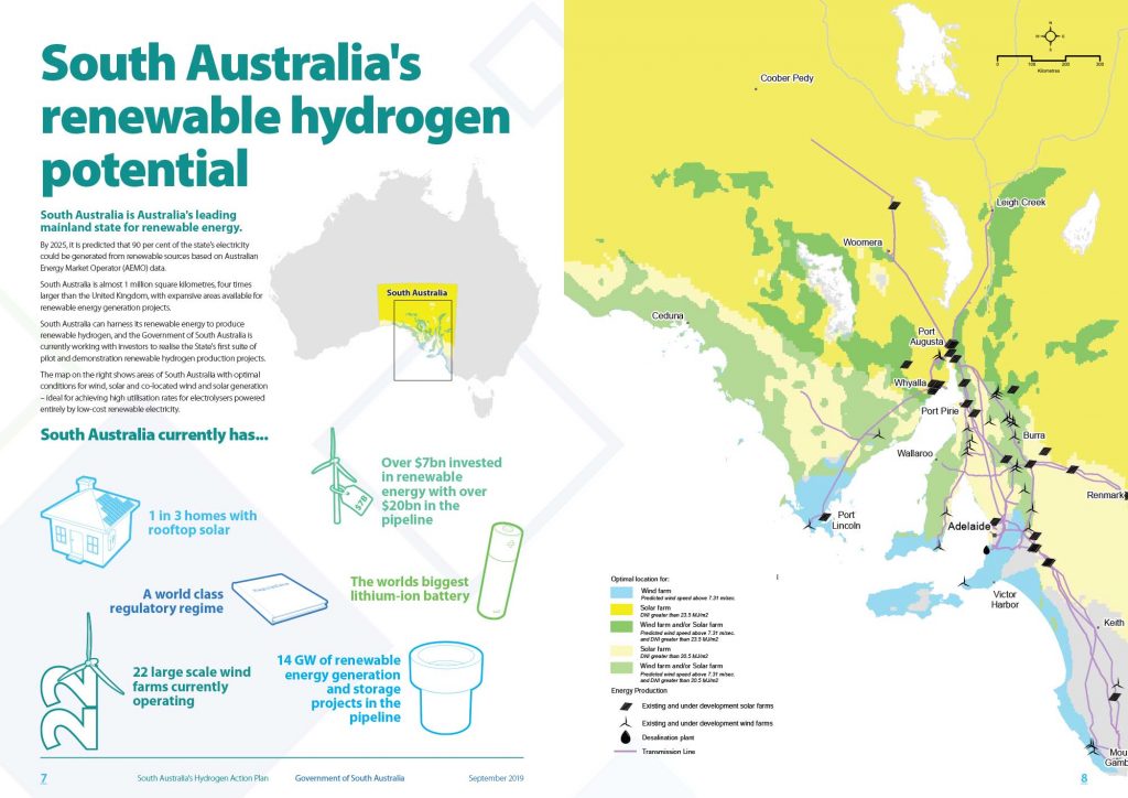 Info graphic showing the vast potential of South Australia's hydrogen reserves