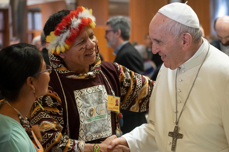 Pope Francis at the Synod in October