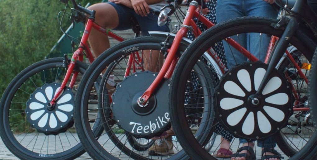Close up of the Teebike wheel design
