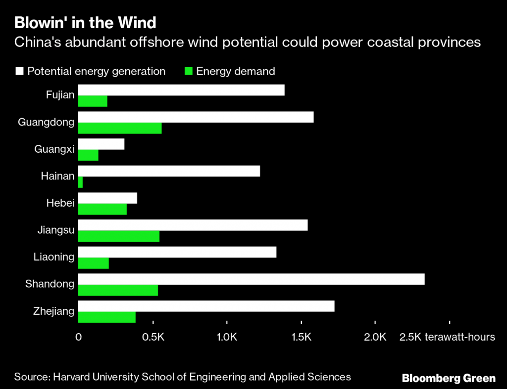 China's potential energy and energy demand.
