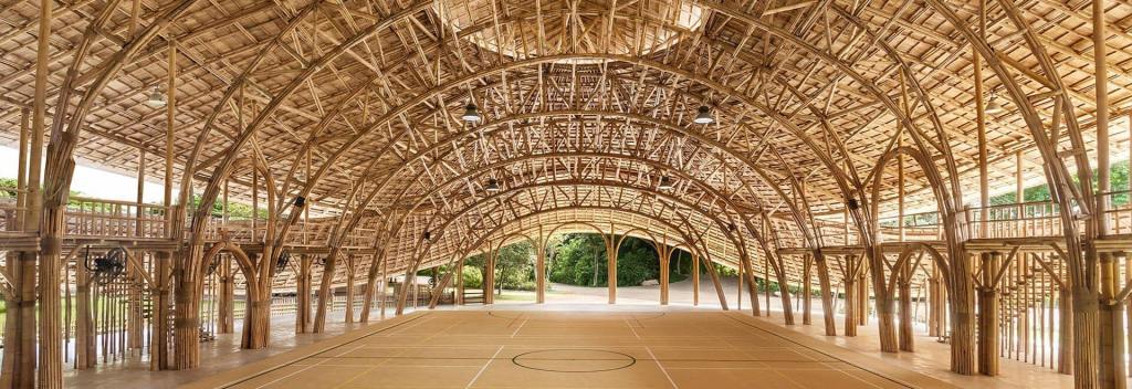 Bamboo sports complex in Northern Thailand.