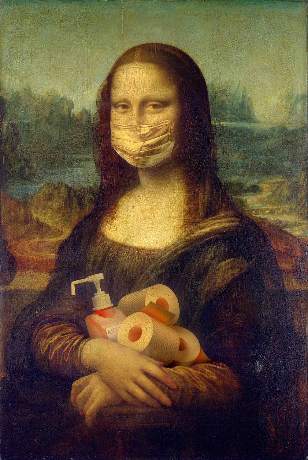 Even Mona Lisa knows to be aware of COVID-19 studies