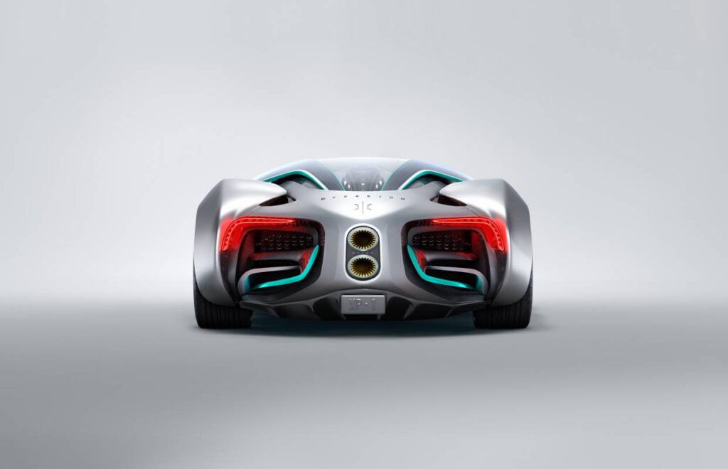 Rear view of the car