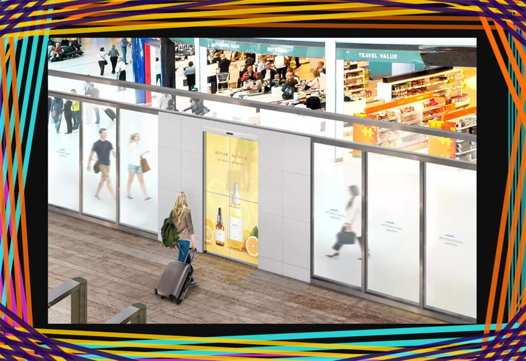 Automatic Sliding Doors With Built-In Transparent OLED Displays