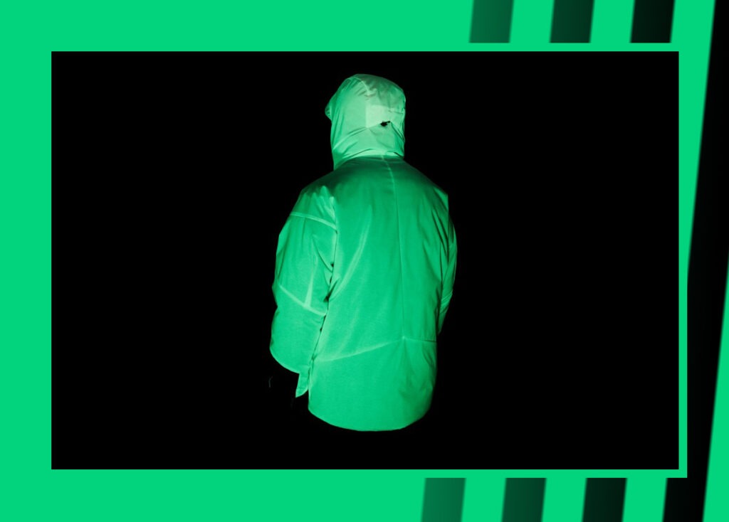 This Arctic Puffer Jacket Stores Sunlight And Glows In The Dark