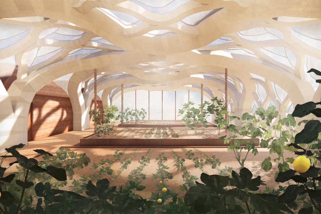 This Inflatable Bamboo Structure Unfolds Like Origami Into A Beautiful Greenhouse