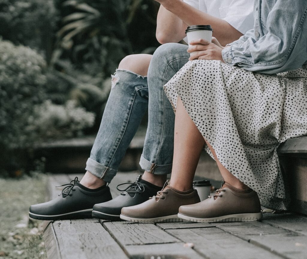 Black and brown shoes