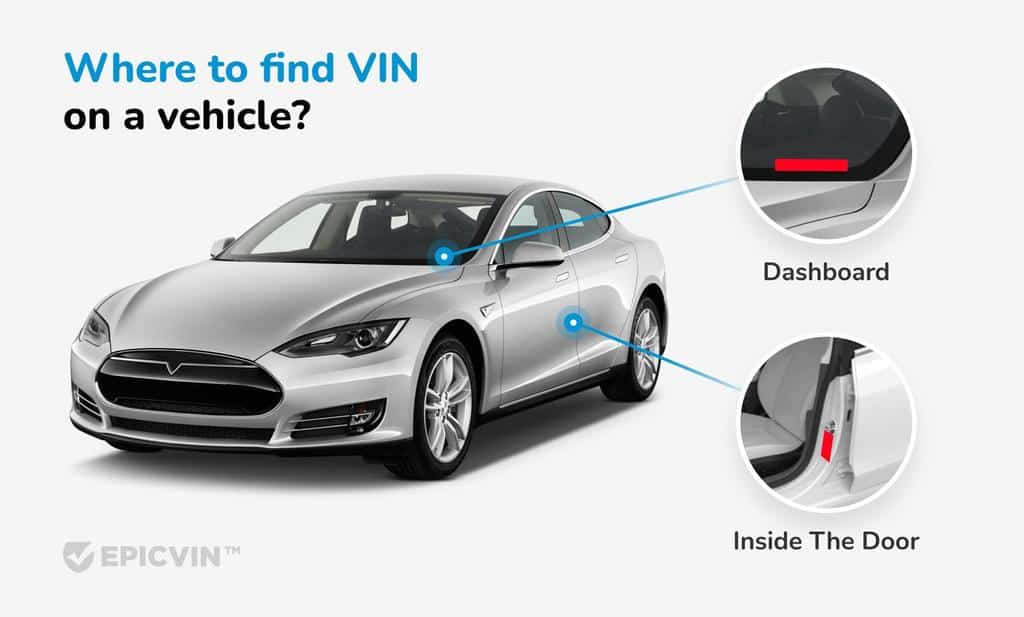 Finding a VIN number on a car