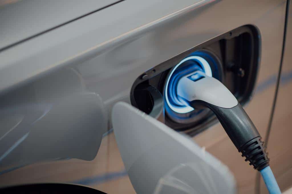 An electric vehicle charging port