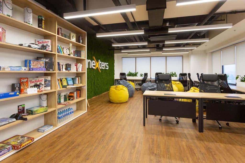 unique open style office workspace