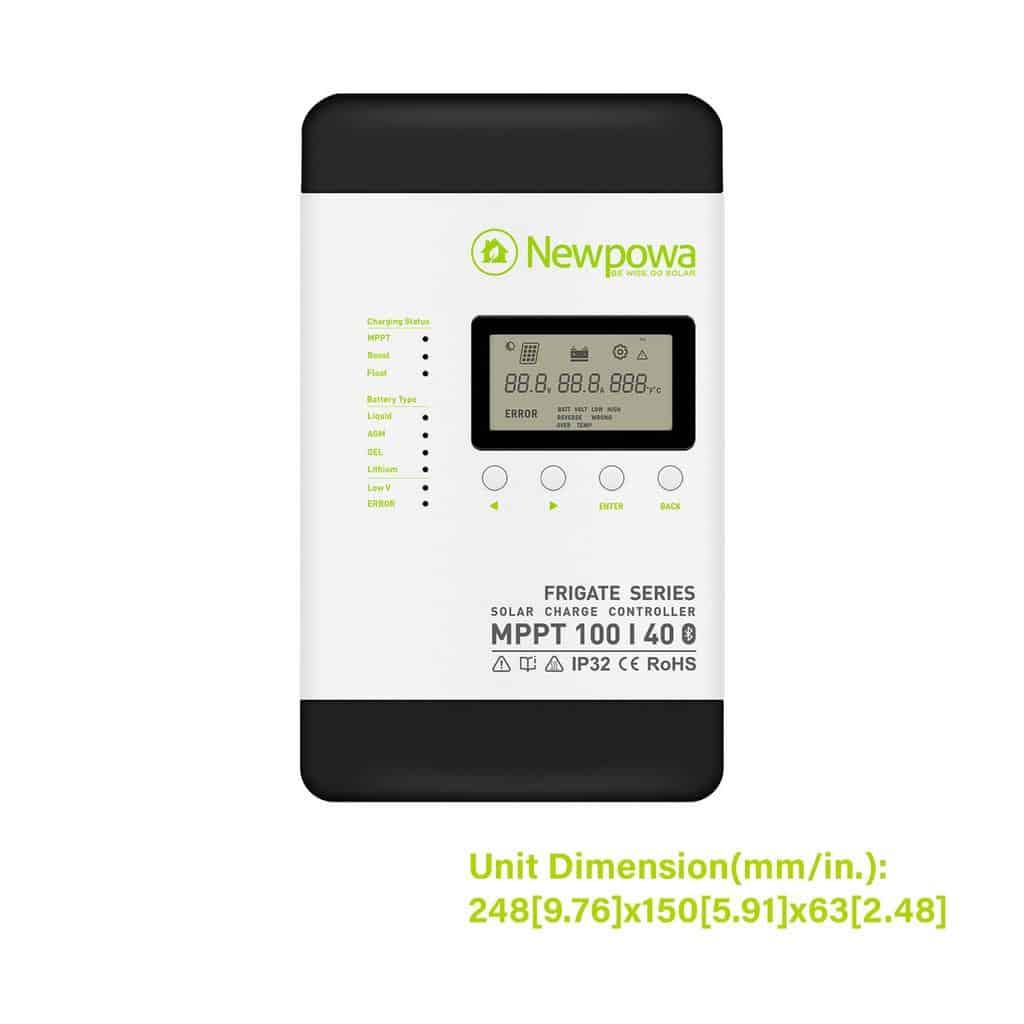 Frigate MPPT charge controller for off-grid solar battery banks