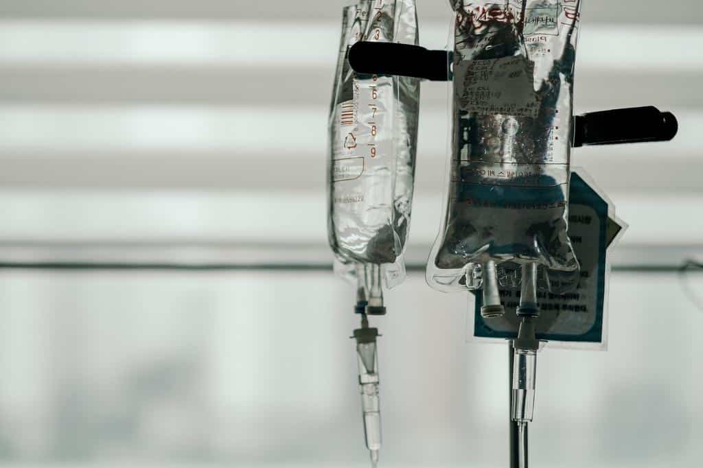 hanging IV bags