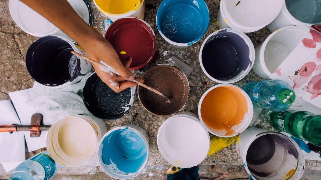 buckets of paint