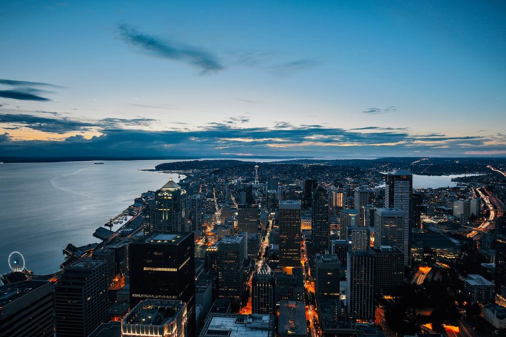 aerial view of Seattle