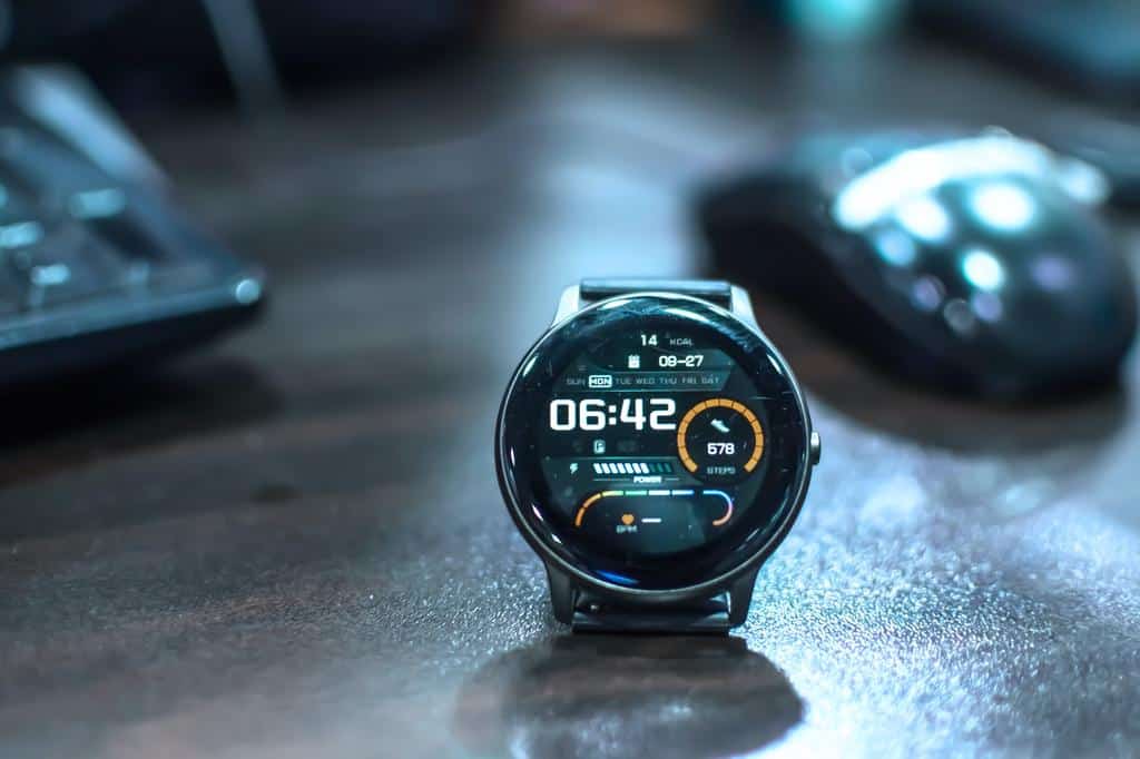 smartwatch on a table