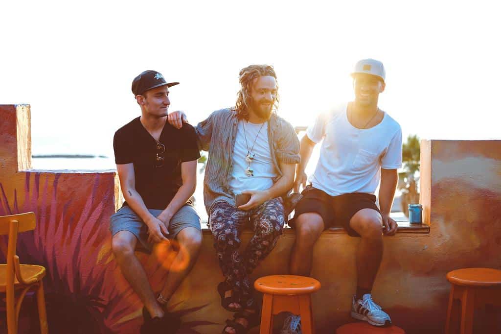 group of men hanging out