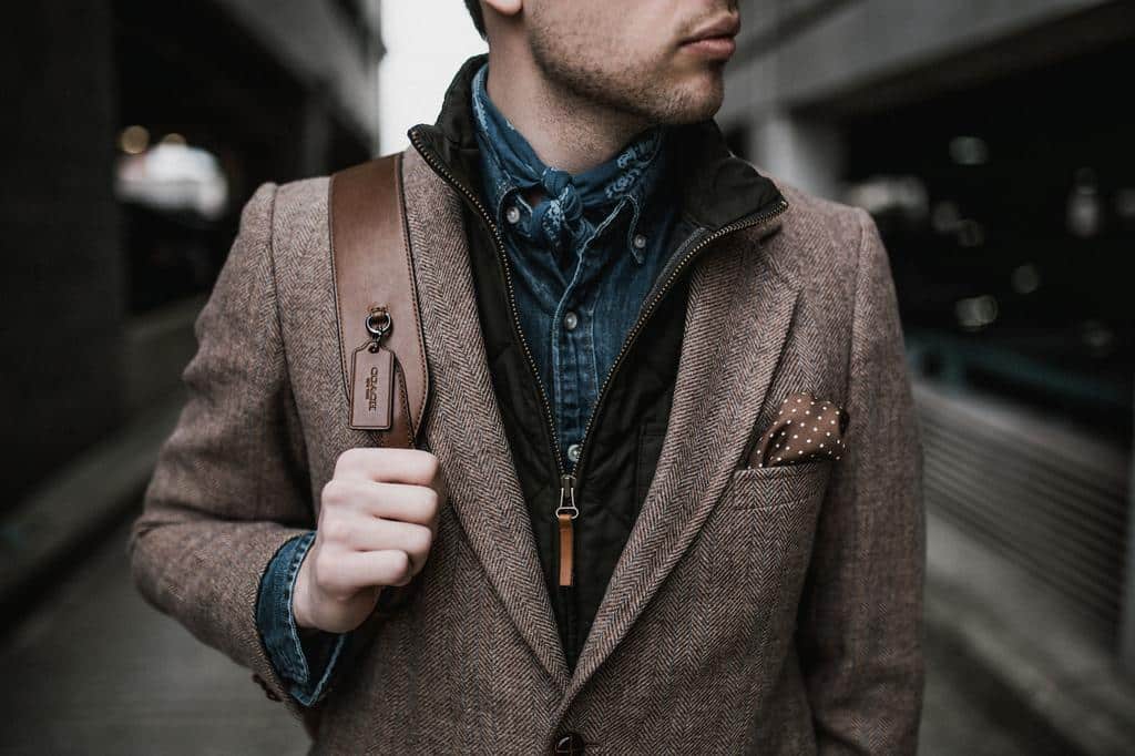man wearing versatile and durable fashion