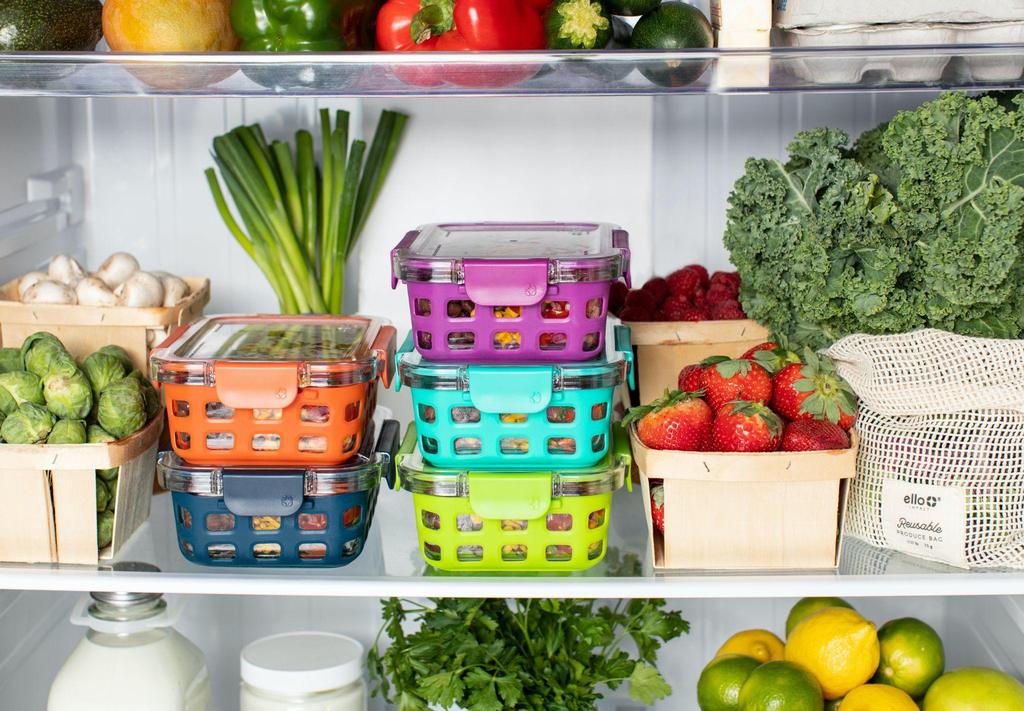 shelves of produce 