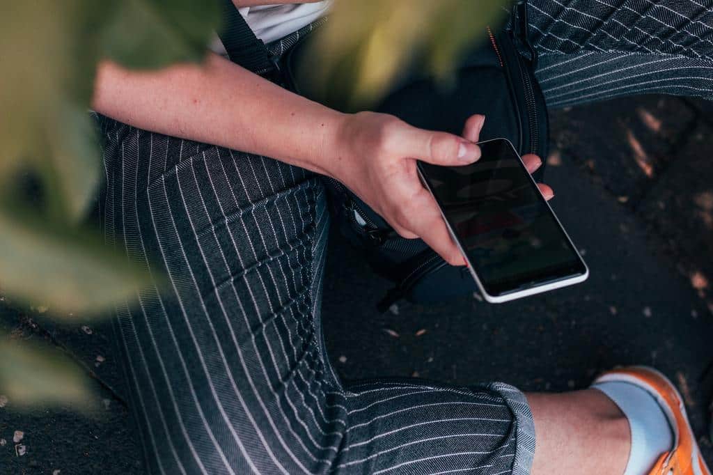 person using a phone