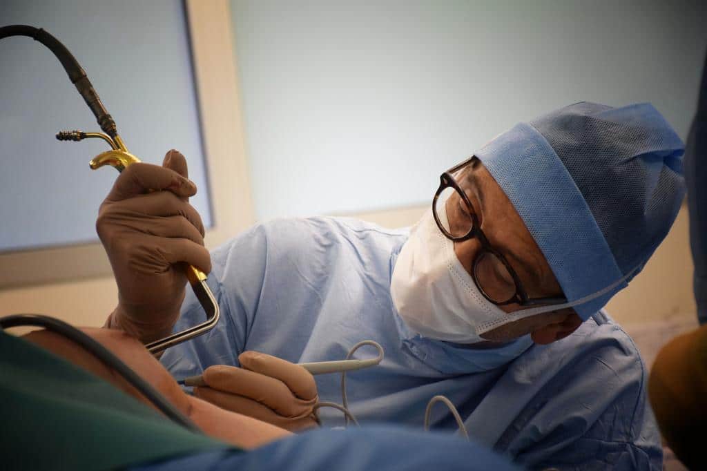 surgeon performing procedure