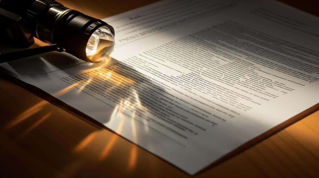 light shining on printed essay