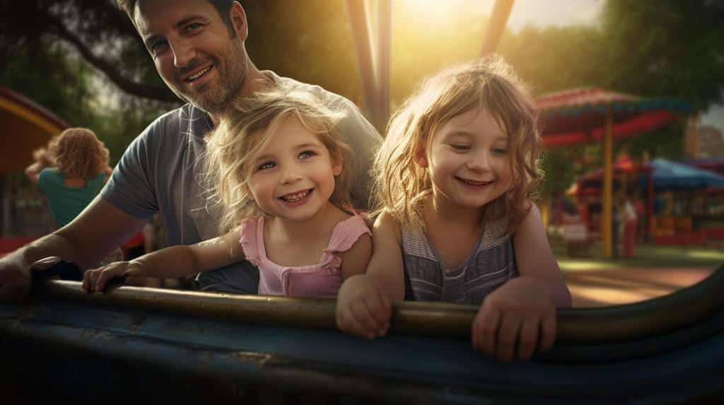 man with children render