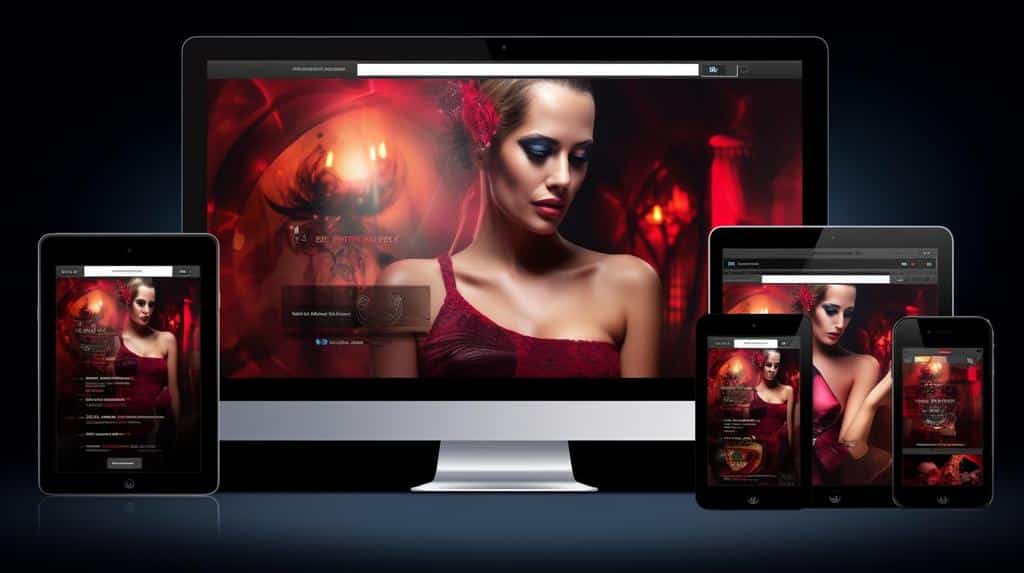 depiction of online mobile casino gaming
