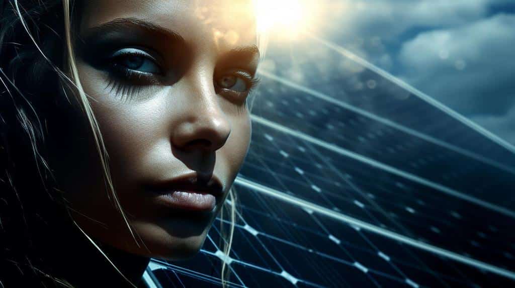 solar panel advertising render