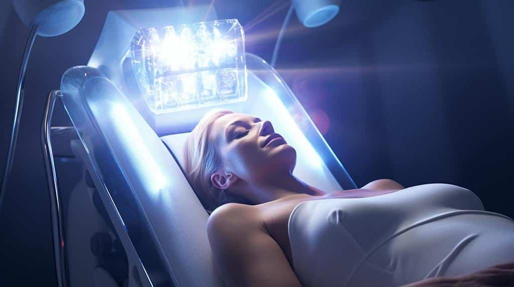 patient lying on medical bed