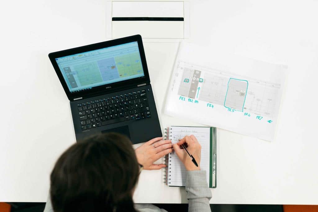 person using electronic health software