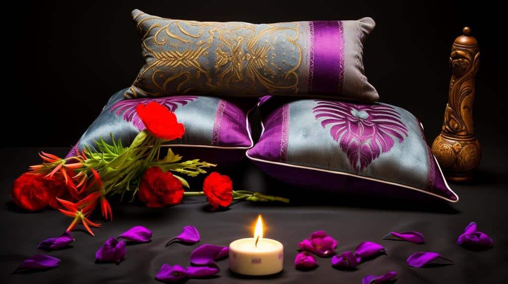 render of pillows for meditation
