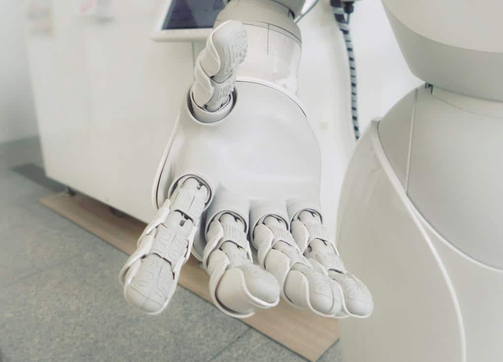robot extending hand