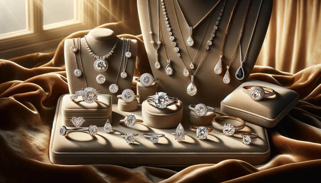 jewelry display adhering to sustainable circular economics