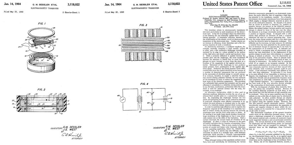 electret microphone patent