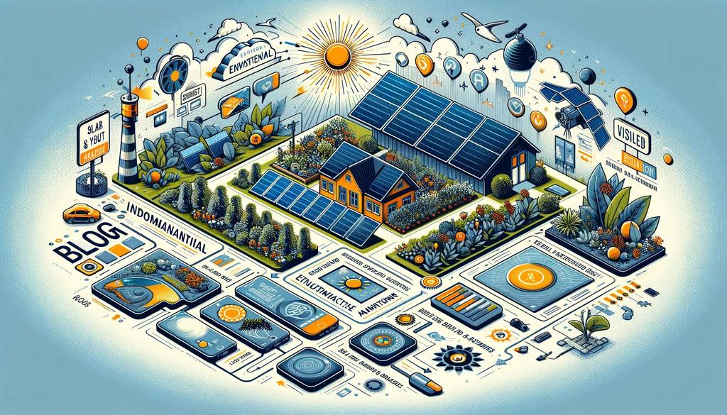 graphic depicting the digital marketing environment for solar panel home services