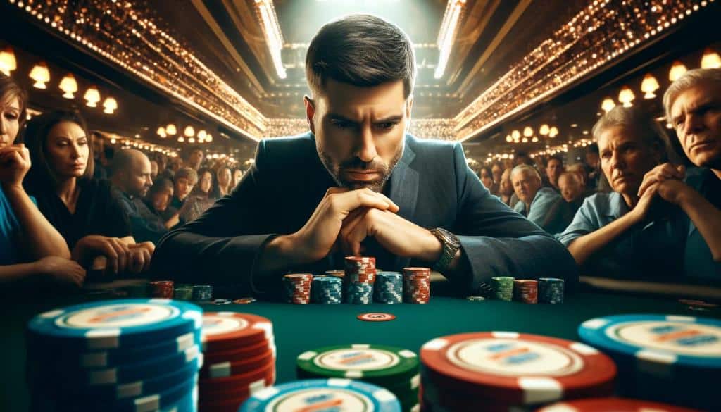 Poker often puts players under significant pressure, especially in high-stakes situations.
